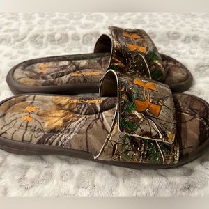 Under Armour slides.